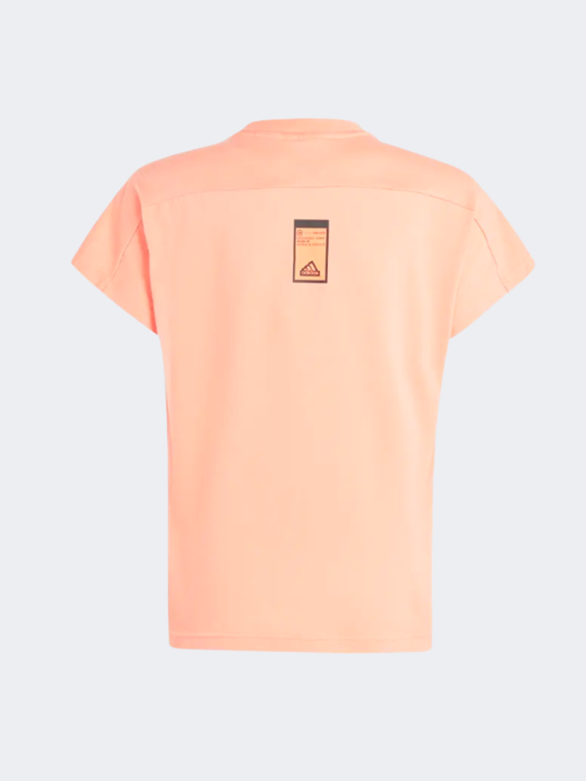 Adidas City Escape All-Purpose Gs-Girls Sportswear T-Shirt Coral