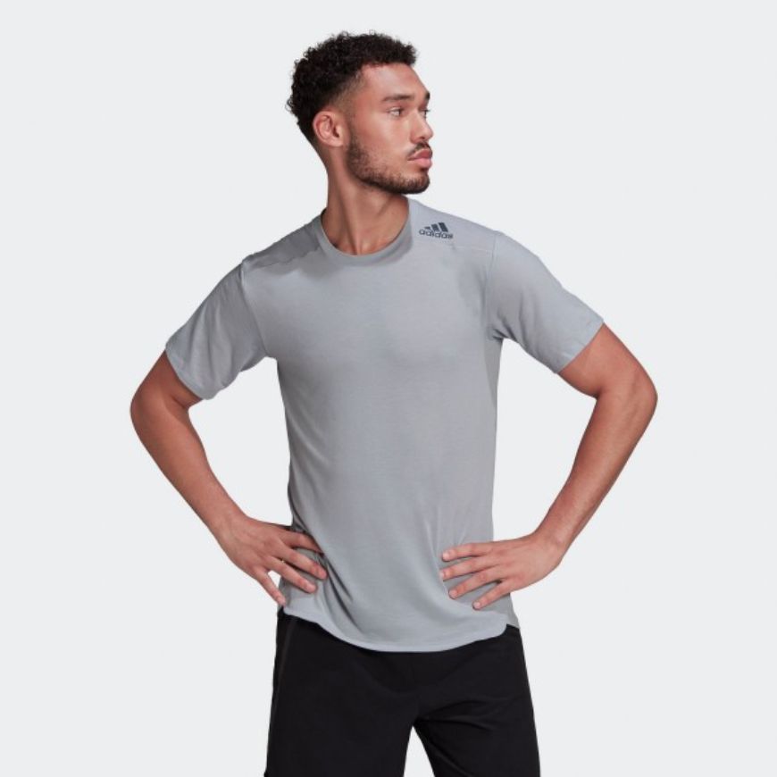 Adidas Designed For Training Men Training T-Shirt Silver