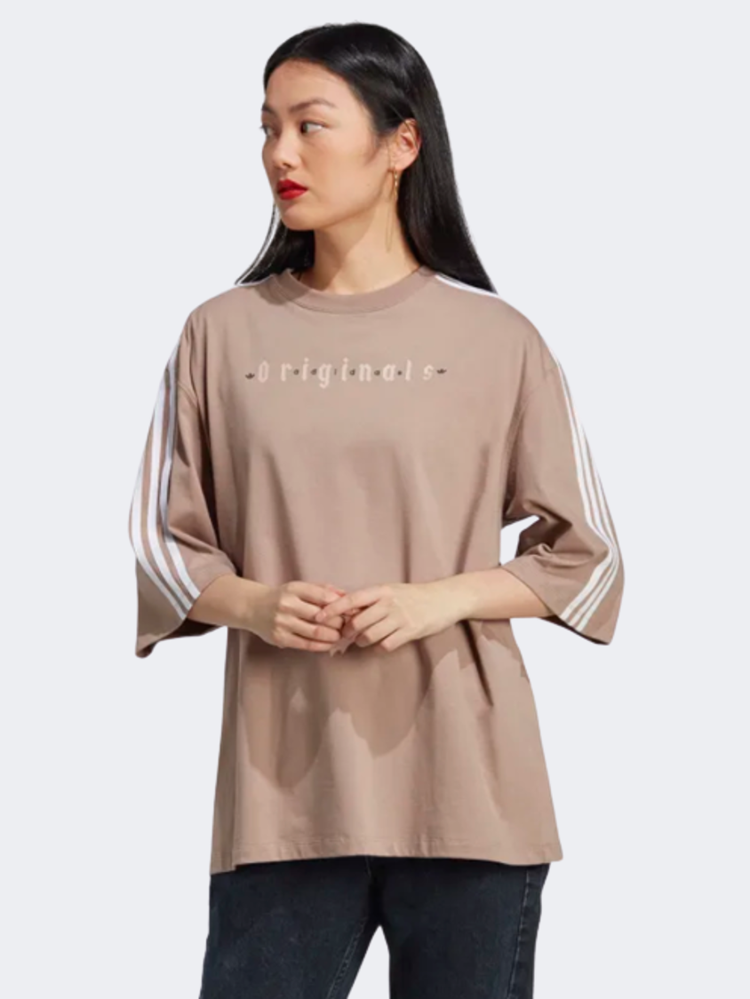 Adidas Oversized Women Original T-Shirt Chalky Brown