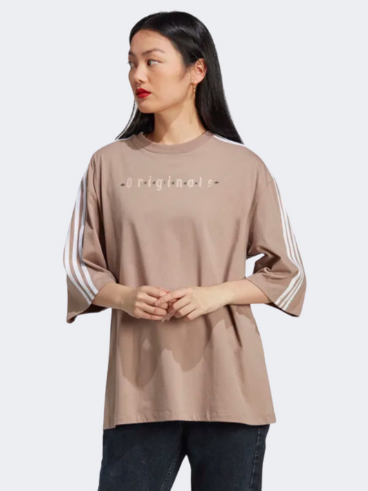 Adidas Oversized Women Original T-Shirt Chalky Brown