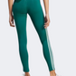 Adidas Essentials 3 Stripes Women Sportswear Tight Dark Green/White