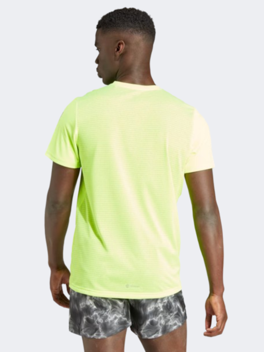 Adidas Own The Run Men Running T-Shirt Lucid Lemon