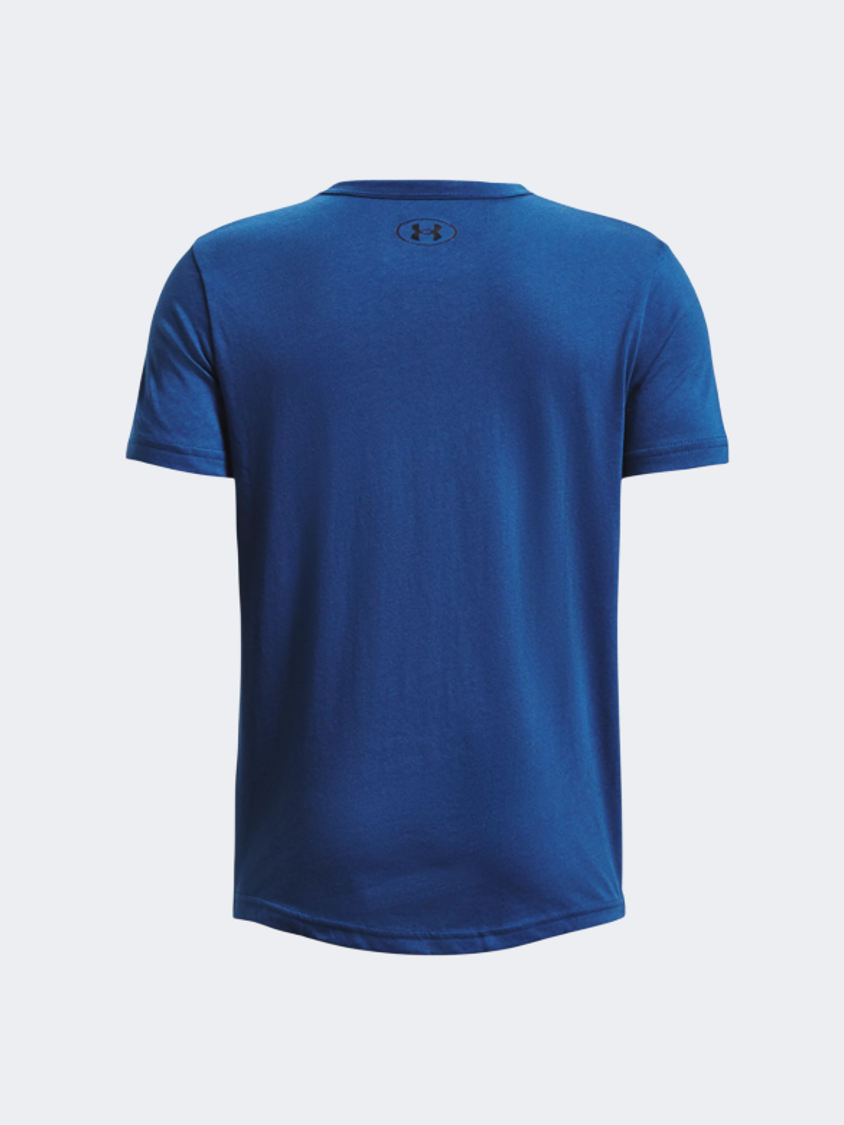 Under Armour Project Rock Boys Training T-Shirt Blue Mirage
