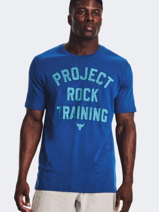 Under Armour Project Rock Men Training T-Shirt Blue/White