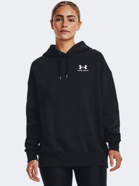 Under Armour Essential Fleece Women Lifestyle Hoody Black/White
