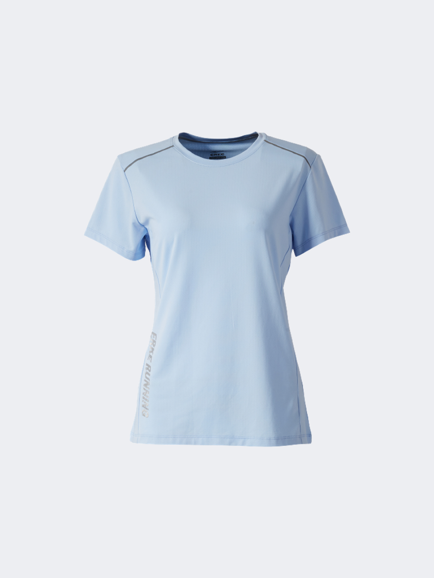 Erke Crew Neck Women Lifestyle T-Shirt Light Blue