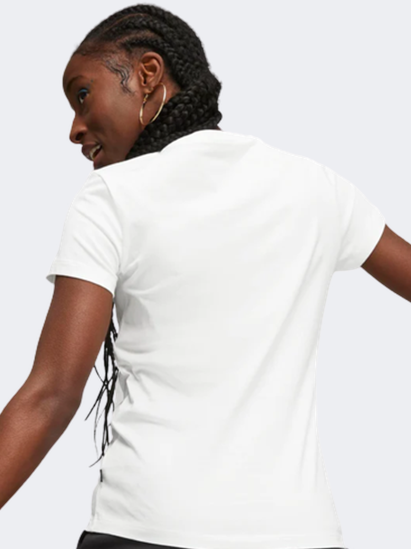 Puma Essentials+ Logo Women Lifestyle T-Shirt White