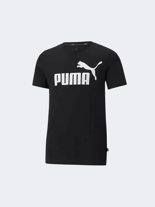 Puma Essential Logo Boys Lifestyle T-Shirt Black/White