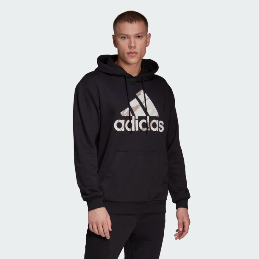 Adidas Essentials French Terry Camo-Print Men Lifestyle Sweatshirt Black
