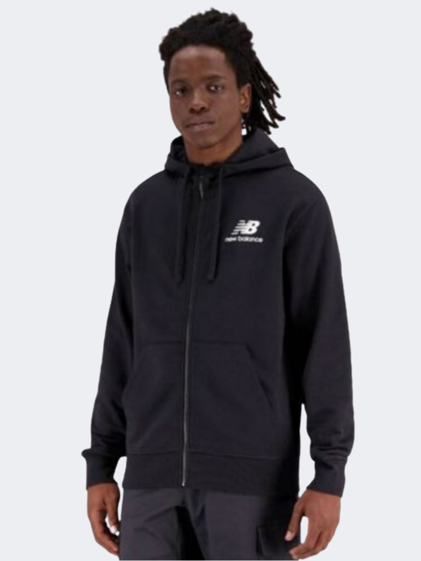 New Balance Essential Stacked Logo Men Lifestyle Hoody Black