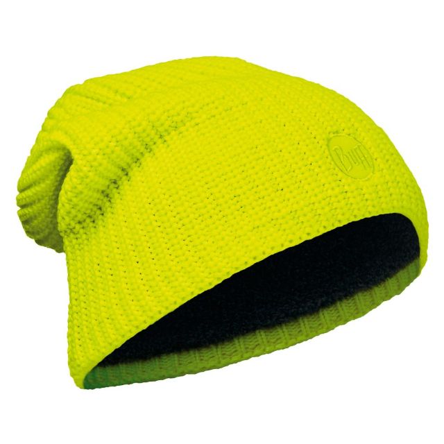 Buff Knitted And Polar Unisex Lifestyle Beanie Yellow Fluor
