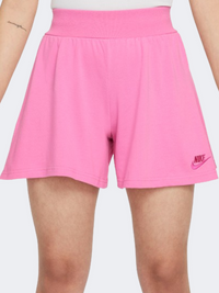 شورت لايف ستايل بناتي Nike Jersey وردي مرح/فوشيا