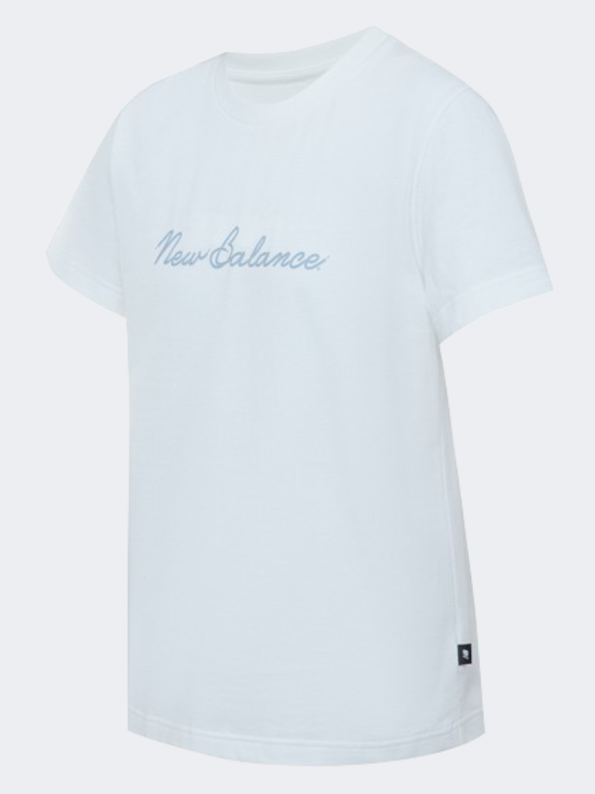 New Balance Script Women Lifestyle T-Shirt White