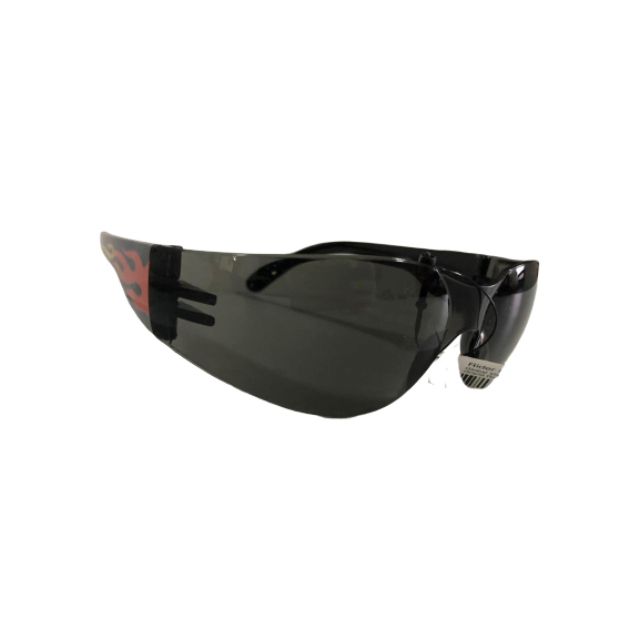 Global Vision Rider Fl Sm Rider Flame Smoke Lenses (Safety) Unisex Lifestyle Sunglasses Black