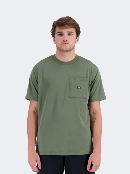 New Balance Essentials Pocket Men Lifestyle T-Shirt Olive Green