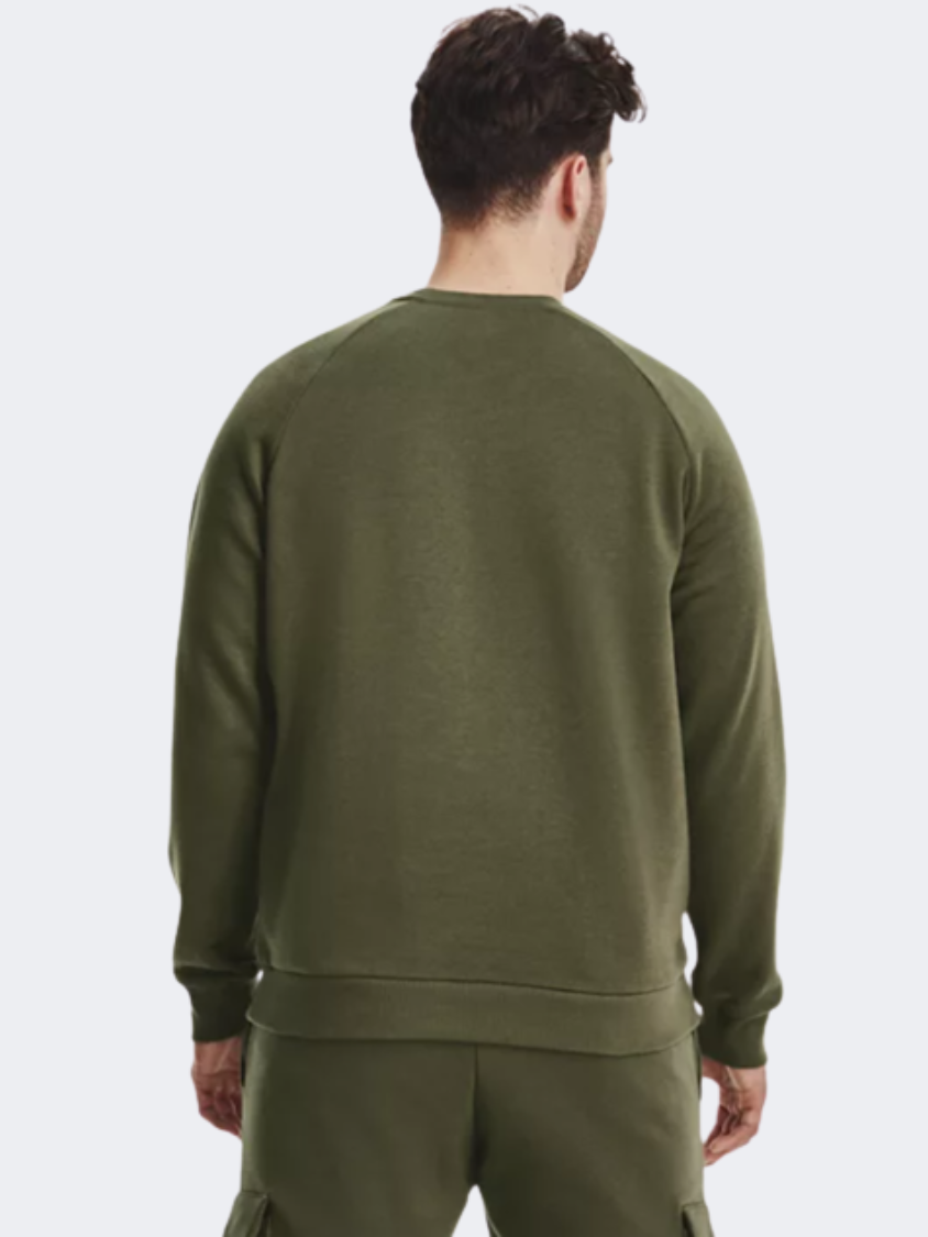 Under Armour Rival Fleece  Men Lifestyle Sweatshirt Marine Green/White