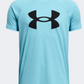 Under Armour Tech Big Logo Boys Training T-Shirt Sky Blue/Black