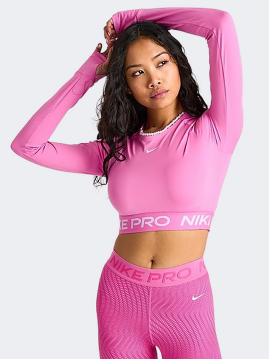 Nike Pro 365 Women Training Long Sleeve Playful Pink/White