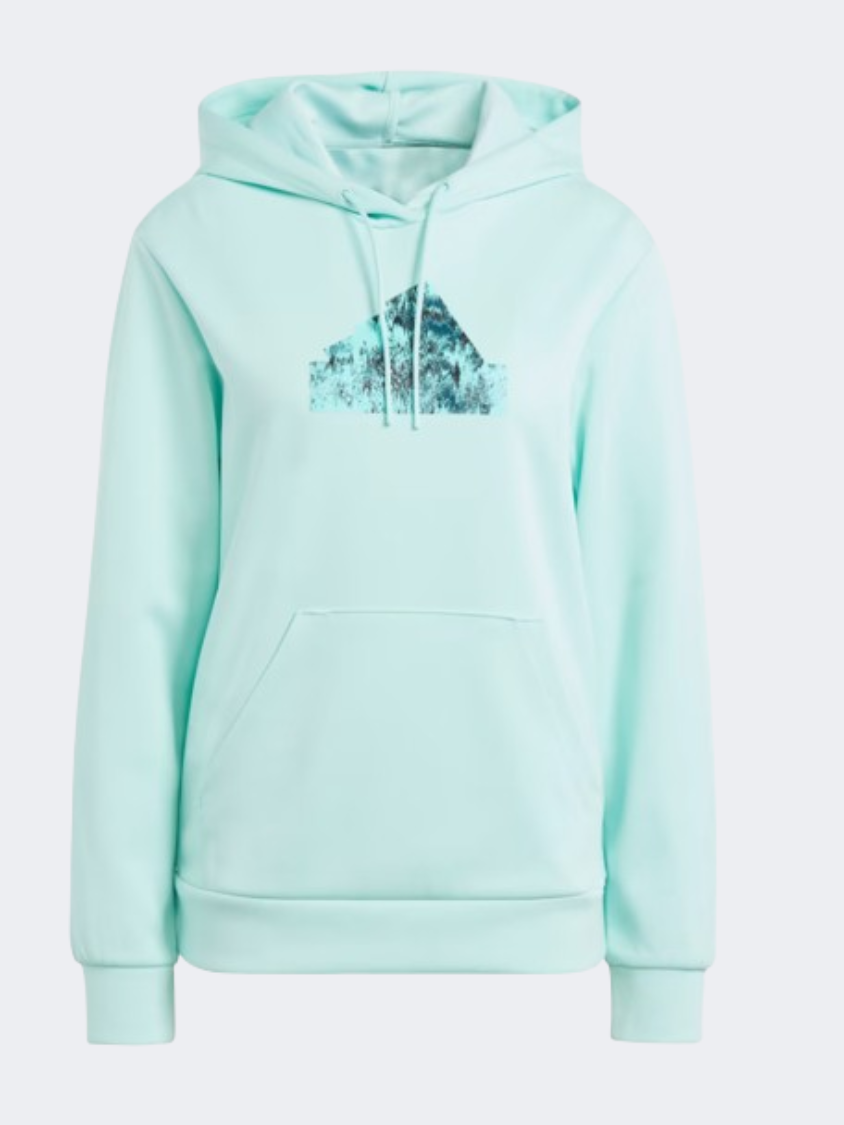 Adidas Future Icon Badge Of Sport Bomber Women Sportswear Hoody Aqua/Arctic Night