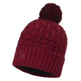 Buff Knitted & Polar Airon Wine Women Lifestyle Beanie Red