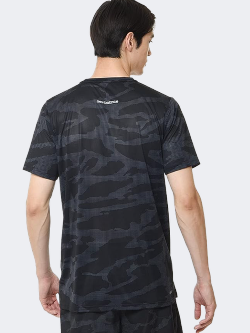 – Accelerate Balance New Men Performance T-Shirt Black Printed Iraq Mike Multi Sport