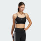 Adidas Aeroreact Training Light-Support 3-Stripes Women Training Bra Black/White