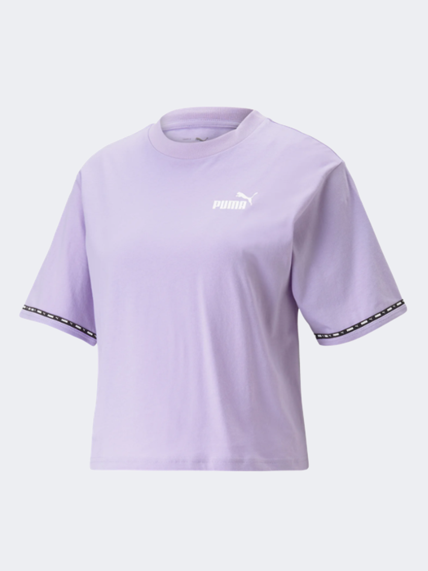 Puma Power Tape Women Lifestyle T-Shirt Vivid Violet