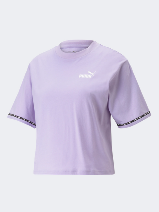 Puma Power Tape Women Lifestyle T-Shirt Vivid Violet