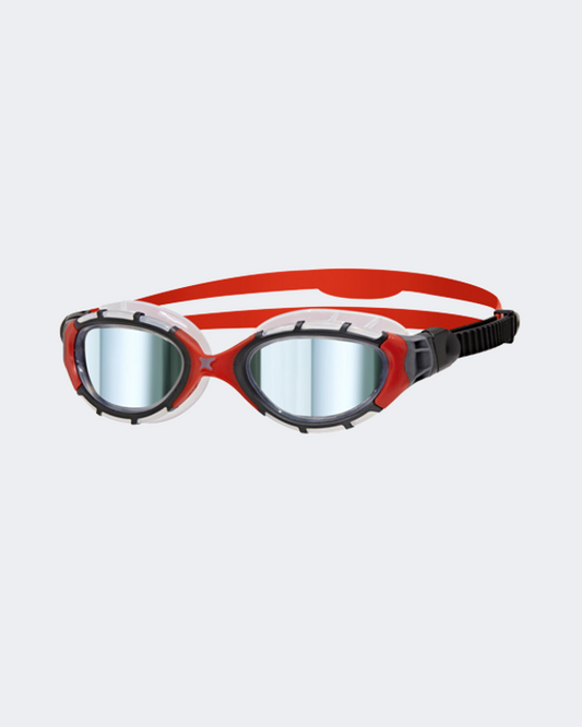 Zoggs Predator Flex Titanium Unisex Beach Goggles Clear/Red