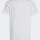 Adidas Essentials 3 Stripes Kids Unisex Sportswear T-Shirt White/Black