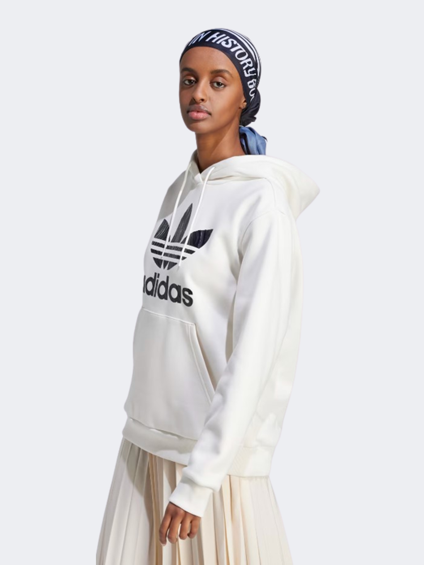 Adidas Zebra Infill  Women Original Hoody Cloud White