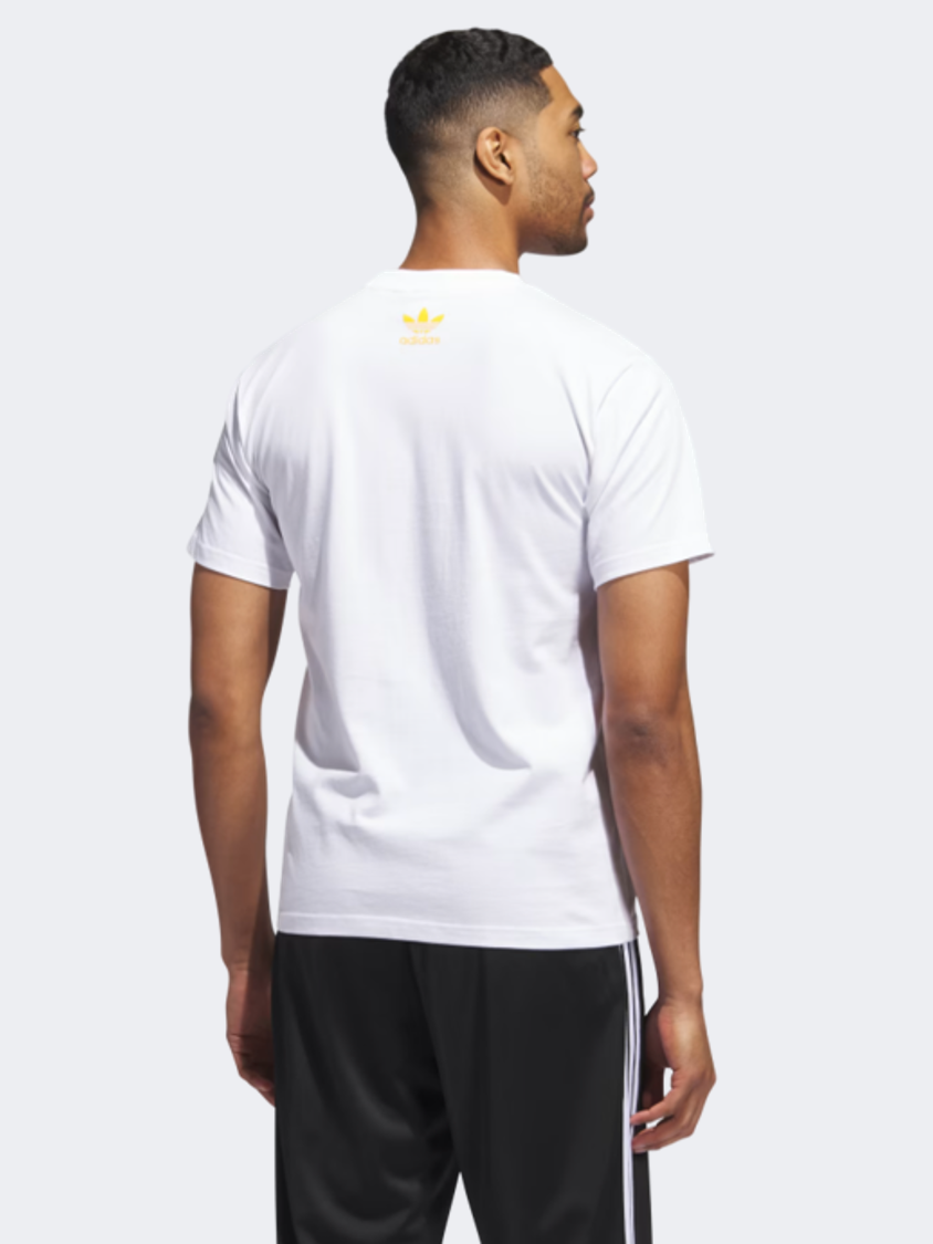 Adidas Collegiate Shamrock Men Original T-Shirt White/Yellow