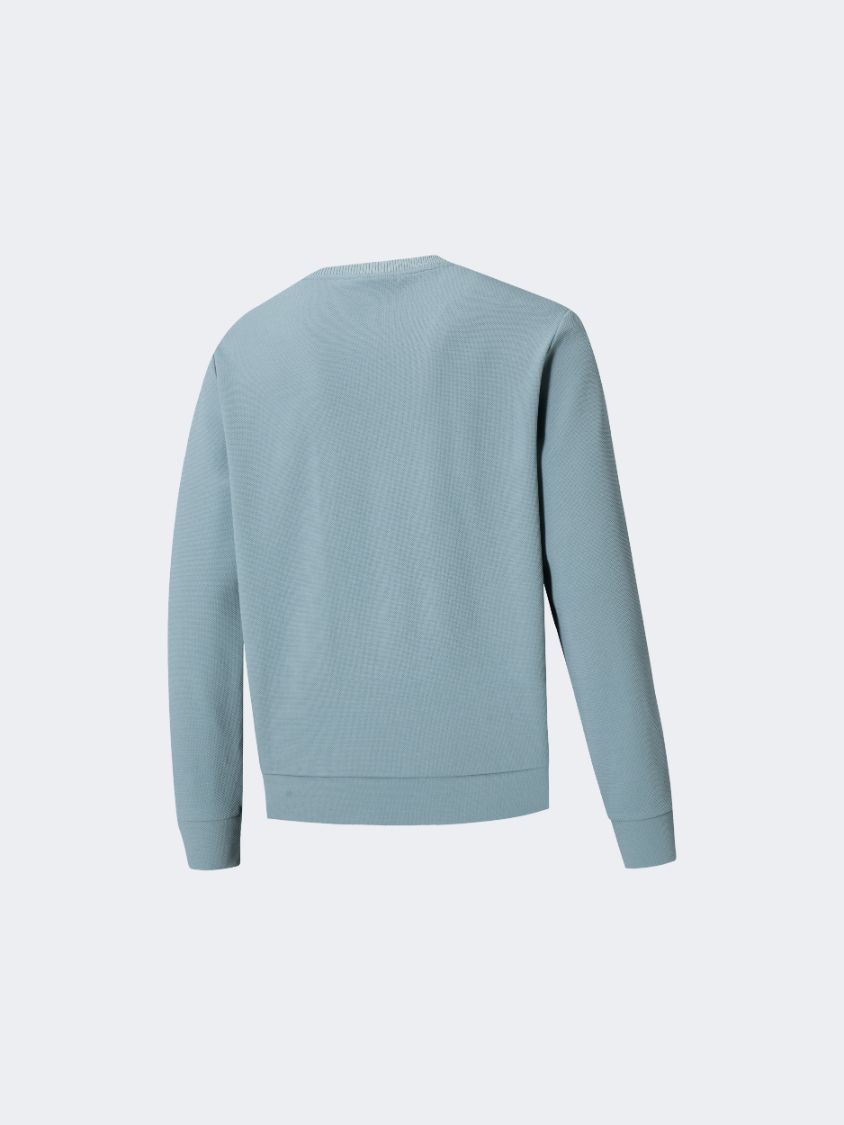 Erke Pullover Men Training Sweatshirt Light Blue
