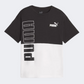 Puma Power Colorblock Boys Lifestyle T-Shirt Black