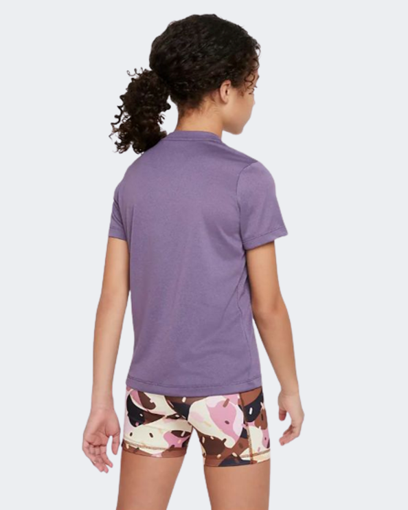 Nike Dri-Fit Girls Lifestyle T-Shirt Purple Dv0559-553