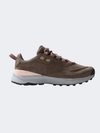 حذاء هايكنج مقاوم للماء نسائي The North Face Cragstone Leather بني/رمادي