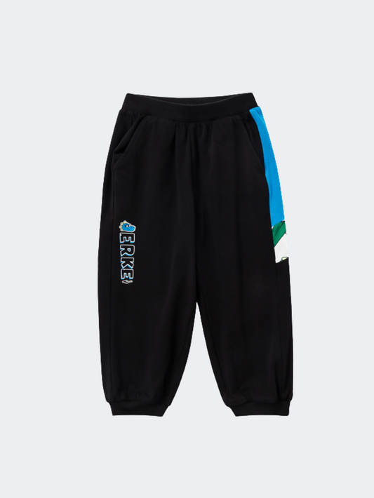 Erke Knitted Cropped Little-Boys Lifestyle Pant Black