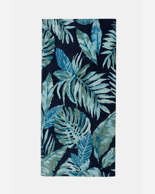 Top Ten Cannon 85*165 Tropical Leaf Beach Towel Blue/Multicolor