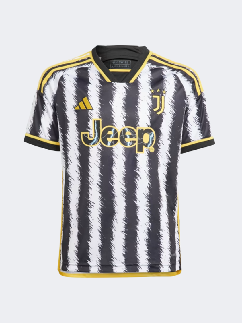 Adidas Juventus 23/24 Home Kids-Unisex Football T-Shirt Black/White