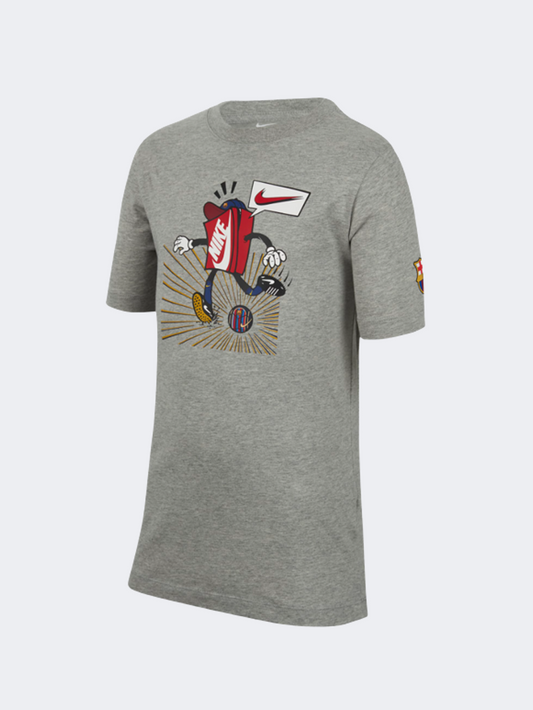 Nike F.C. Barcelona Boys Football T-Shirt Dark Grey