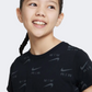 Nike Air Crop Girls Lifestyle T-Shirt Black