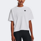 Under Armour Logo Lc Oversized Heavyweight Women Training T-Shirt White/Black