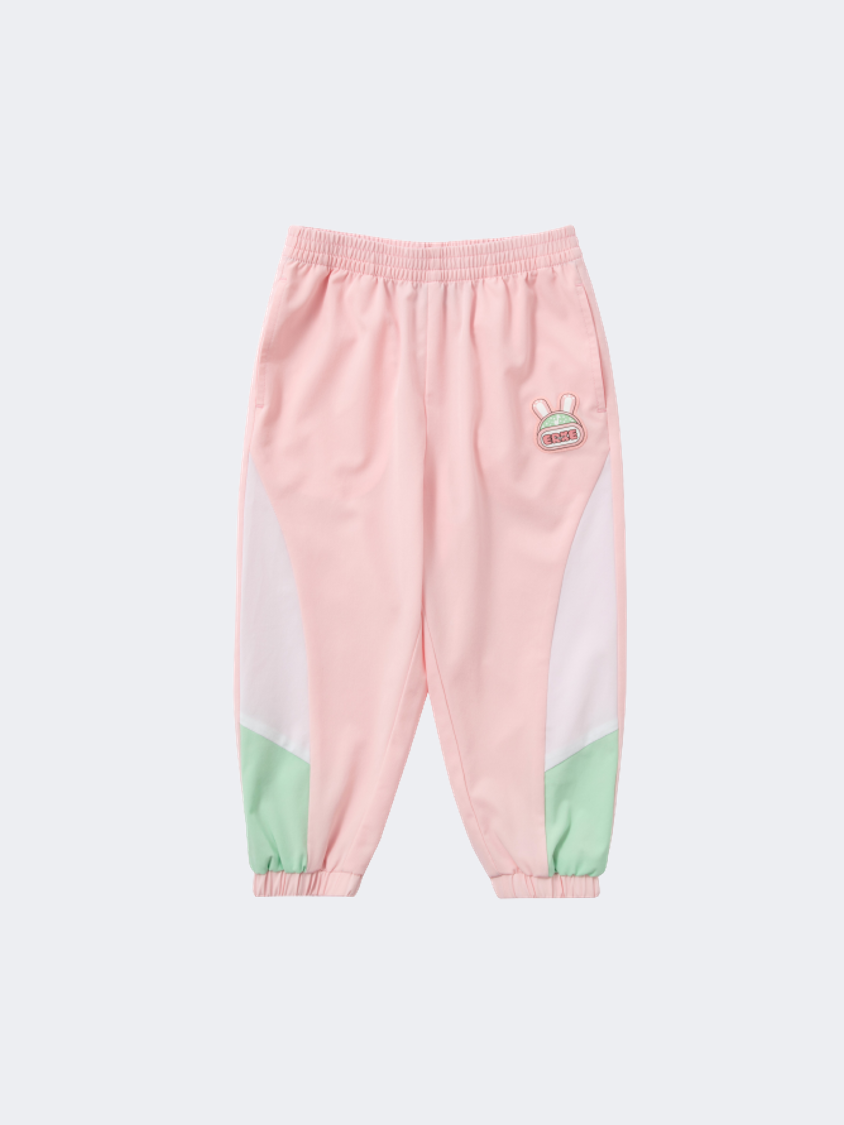 Erke Sports Cropped Little-Girls Lifestyle Pant Pink