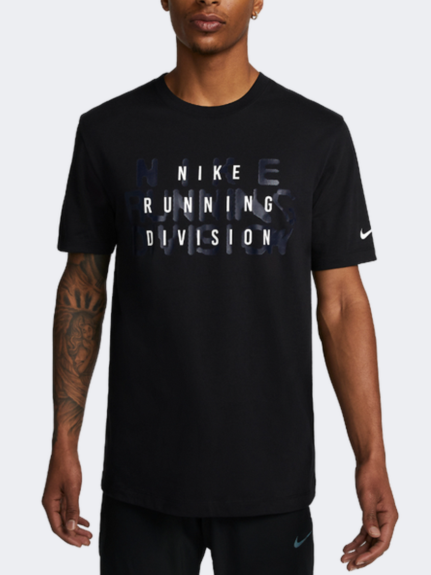 Nike Division Men Running T-Shirt Black