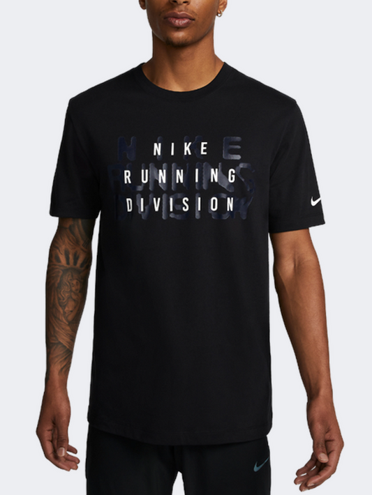 Nike Division Men Running T-Shirt Black