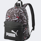 Puma Phase Small Youth Boys Lifestyle Bag Black Aop