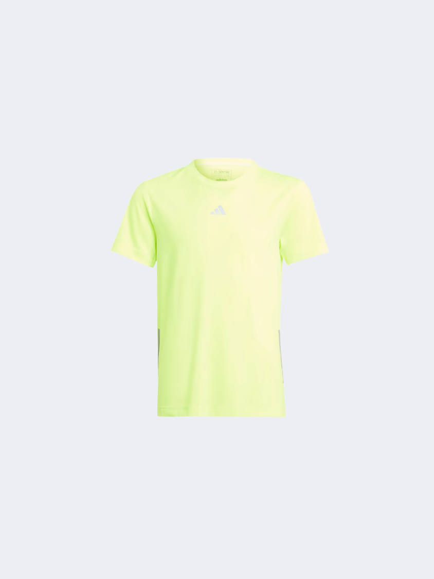 Adidas 3S Kids-Boys Sportswear T-Shirt Lucid Lemon/Silver
