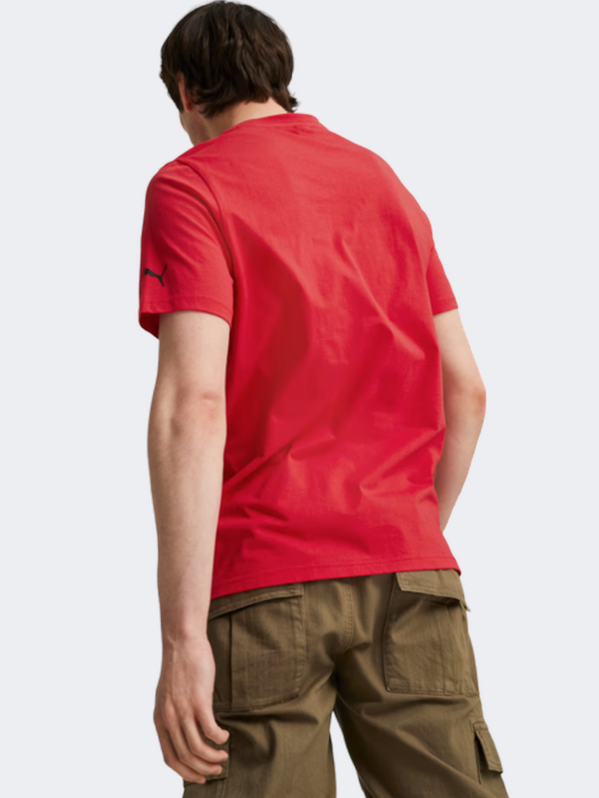 Puma Ferrari Race Tonal Big Shield Men Lifestyle T-Shirt Rosso Corsa