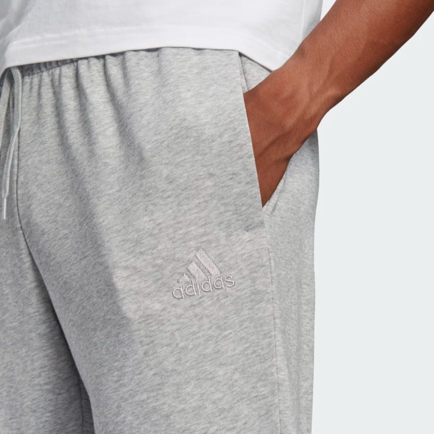 Adidas Essentials French Terry Tapered Cuff Logo Men Lifestyle Pant Grey/White