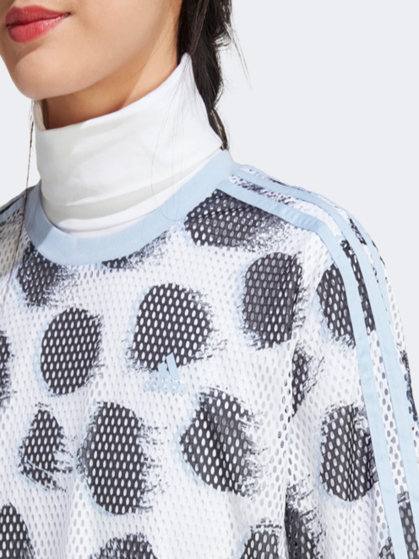 Adidas Essentials 3-Stripes Animal-Print Women Sportswear T-Shirt White/Multi